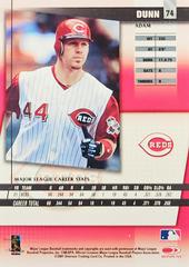Rear | Adam Dunn Baseball Cards 2002 Donruss Best of Fan Club