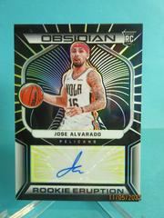 Jose Alvarado [Yellow] #RES-JAV Basketball Cards 2021 Panini Obsidian Rookie Eruption Signatures Prices