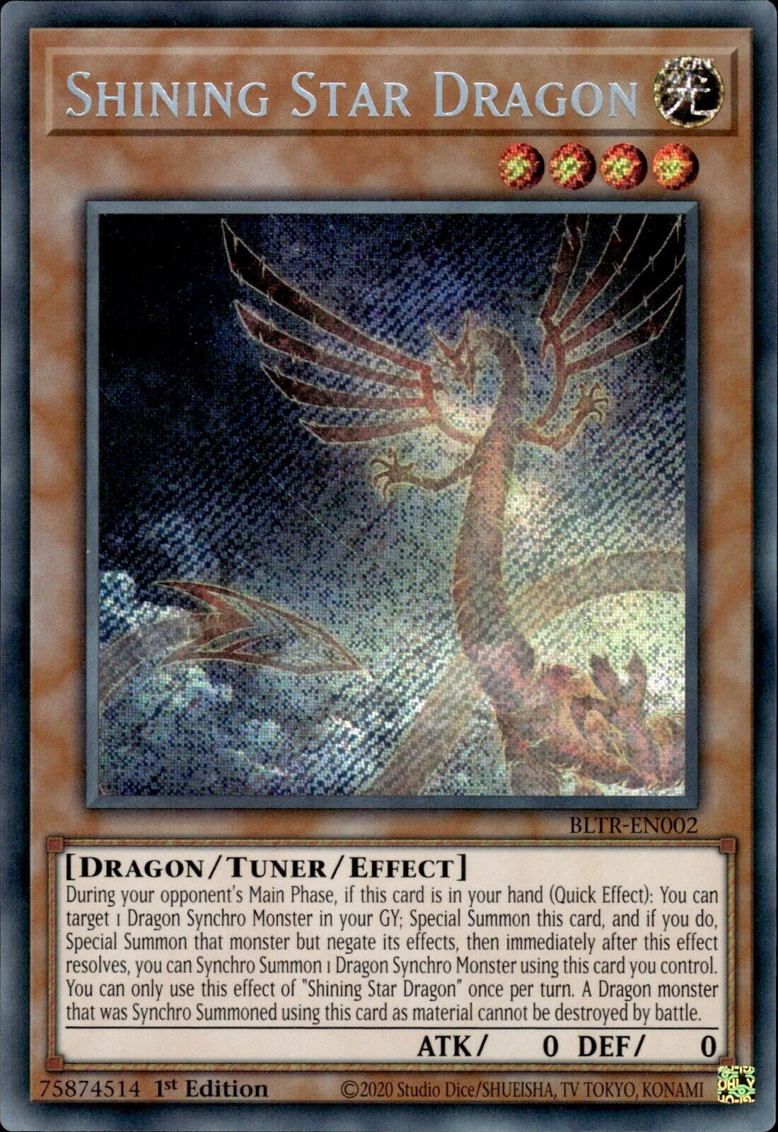 Shining Star Dragon BLTR-EN002 YuGiOh Battles of Legend: Terminal Revenge