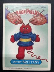 Knittin' BRITTANY #327B 1987 Garbage Pail Kids Prices