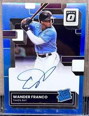 Wander Franco [Blue] Baseball Cards 2022 Panini Donruss Optic Rated Rookie Signatures Prices
