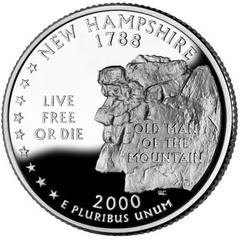 2000 S [CLAD NEW HAMPSHIRE PROOF] Coins State Quarter Prices