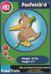 Farfetch'D #83 Pokemon Burger King Prices