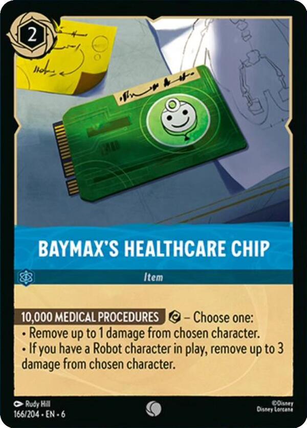 Baymax's Healthcare Chip #166 Lorcana Azurite Sea