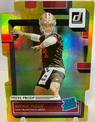 Brock Purdy [Press Proof Gold Die Cut] #374 Football Cards 2022 Panini Donruss Prices