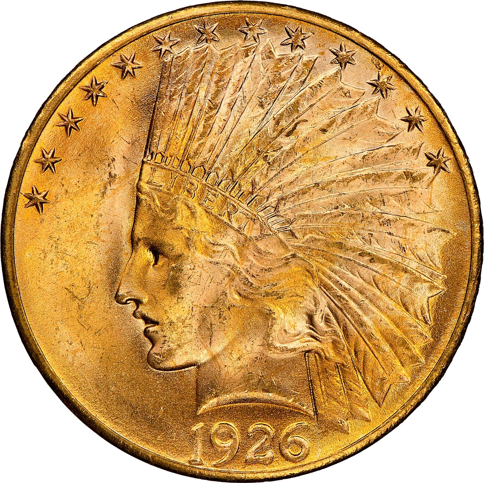 1926 Coins Indian Head Gold Eagle