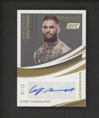 Cody Garbrandt [Gold] Ufc Cards 2021 Panini Immaculate UFC Heralded Signatures Prices