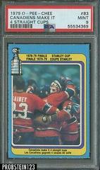 Canadiens Make It [4 Straight Cups] Hockey Cards 1979 O-Pee-Chee Prices