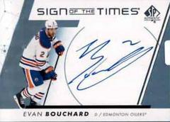 Evan Bouchard #SOTT-EB Hockey Cards 2022 SP Authentic Sign of the Times Prices