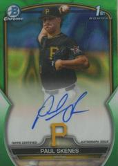Paul Skenes [Green] #CDA-PS Baseball Cards 2023 Bowman Draft Chrome Prospect Autographs Prices
