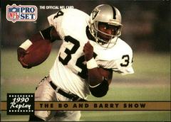 Barry Sanders, Bo Jackson [No NFLPA Logo on Back] #335 Football Cards 1991 Pro Set Prices
