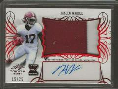 Jaylen Waddle [Red] #PA-JW1 Football Cards 2021 Leaf Trinity Patch Autographs Prices