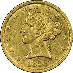 1858 S Coins Liberty Head Half Eagle Prices
