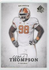 Brandon Thompson #15 Football Cards 2012 SP Authentic Prices