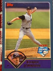 Randy Johnson #30 Baseball Cards 2003 Topps Opening Day Prices