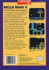 Mega Man 4 - Back | Mega Man 4 NES