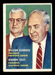 League Presidents [W. Harridge, W. Giles] #100 Baseball Cards 1957 Topps Prices