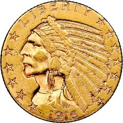 1916 S [WEAK S] Coins Indian Head Half Eagle Prices