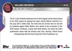 Back | Willson Contreras Baseball Cards 2022 Topps Now Off Season