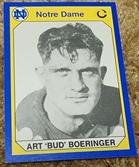 Bud Boeringer Football Cards 1990 Notre Dame Collegiate Collection Prices