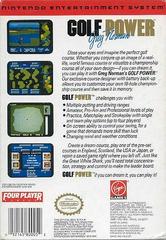 Greg Norman'S Golf Power - Back | Greg Norman's Golf Power NES