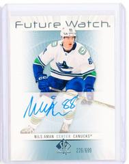 Nils Aman Hockey Cards 2022 SP Authentic 2012-13 Retro Future Watch Autographs Prices