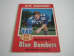 Glen Schapansky Football Cards 1971 O Pee Chee CFL Prices