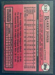 Pitcher | Barry Jones Baseball Cards 1989 Topps