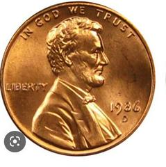 1986 D Coins Lincoln Memorial Penny Prices