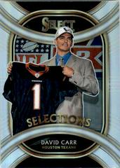 David Carr [Prizm] #S1-9 Football Cards 2020 Panini Select Select1ons Prices