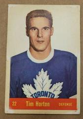 Tim Horton #22 Hockey Cards 1957 Parkhurst Prices