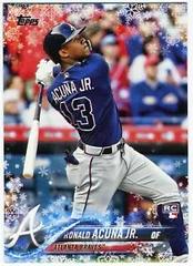 Ronald Acuna Jr. [Metallic Snowflake] #50 Baseball Cards 2018 Topps Holiday Mega Box Prices