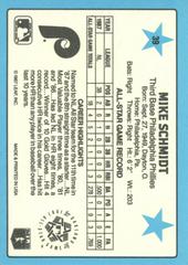 Reverse | Mike Schmidt Baseball Cards 1988 Panini Donruss All Stars