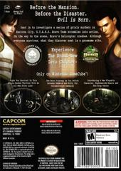 Back Cover | Resident Evil Zero [Player's Choice] Gamecube