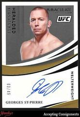 Georges St Pierre Ufc Cards 2021 Panini Immaculate UFC Heralded Signatures Prices