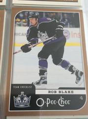 Rob Blake [Checklist] Hockey Cards 2006 O Pee Chee Prices