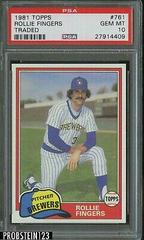 Rollie Fingers #761 Baseball Cards 1981 Topps Traded Prices