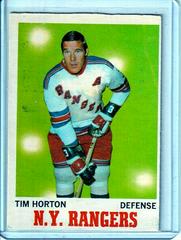 Tim Horton Hockey Cards 1970 O-Pee-Chee Prices