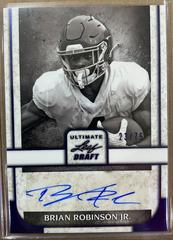 Brian Robinson Jr. [Navy] Football Cards 2022 Leaf Ultimate Draft Portrait Autographs Prices