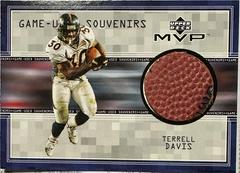 Terrell Davis Football Cards 1999 Upper Deck MVP Game Used Souvenirs Prices