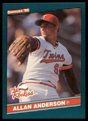 Allan Anderson #3 Baseball Cards 1986 Donruss Rookies Prices