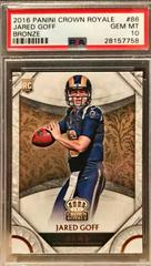 Jared Goff [Bronze] #86 Football Cards 2016 Panini Crown Royale Prices