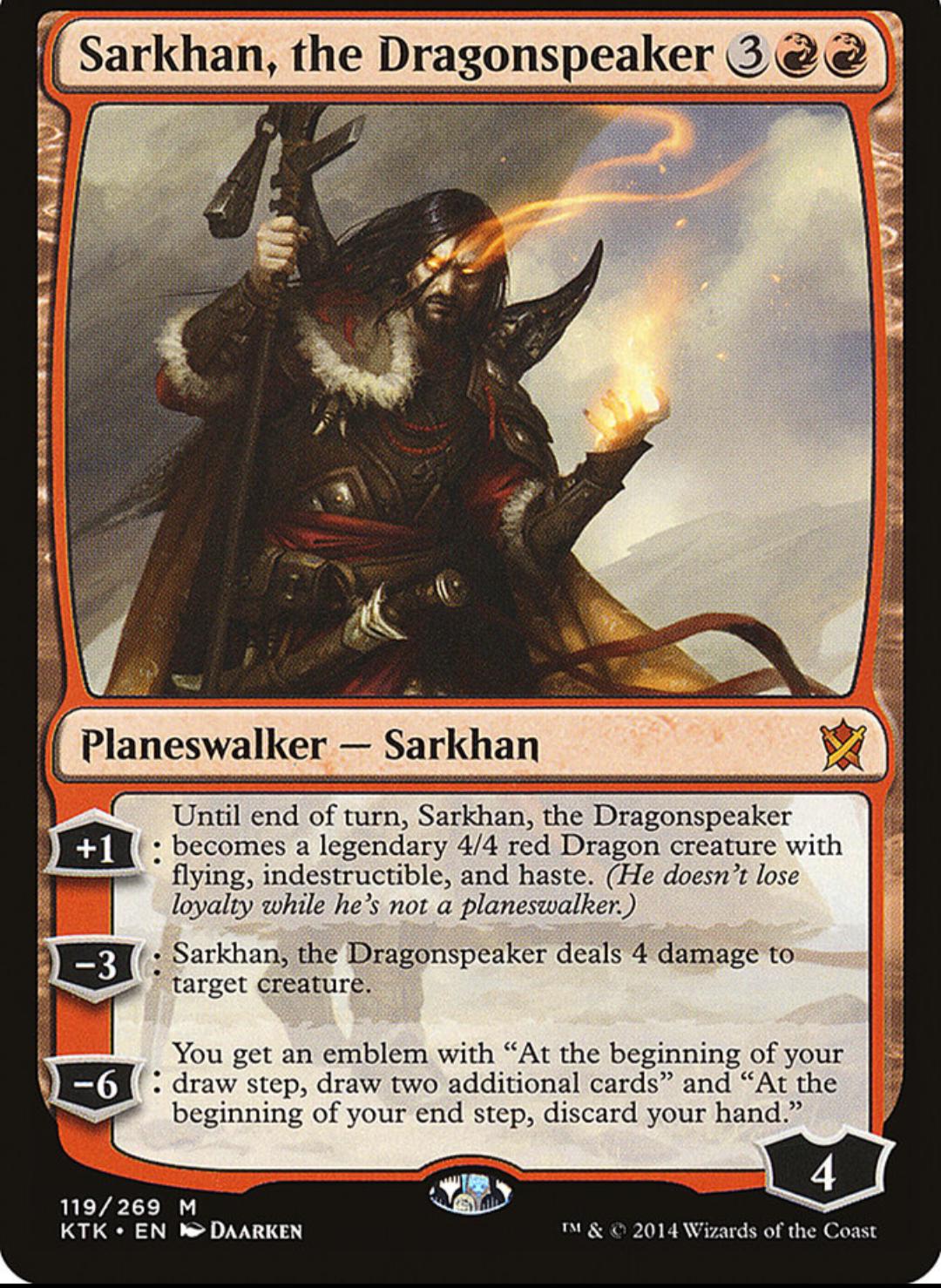 Sarkhan, The Dragonspeaker #119 Magic Khans of Tarkir