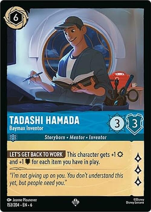 Tadashi Hamada - Baymax Inventor #153 Lorcana Azurite Sea