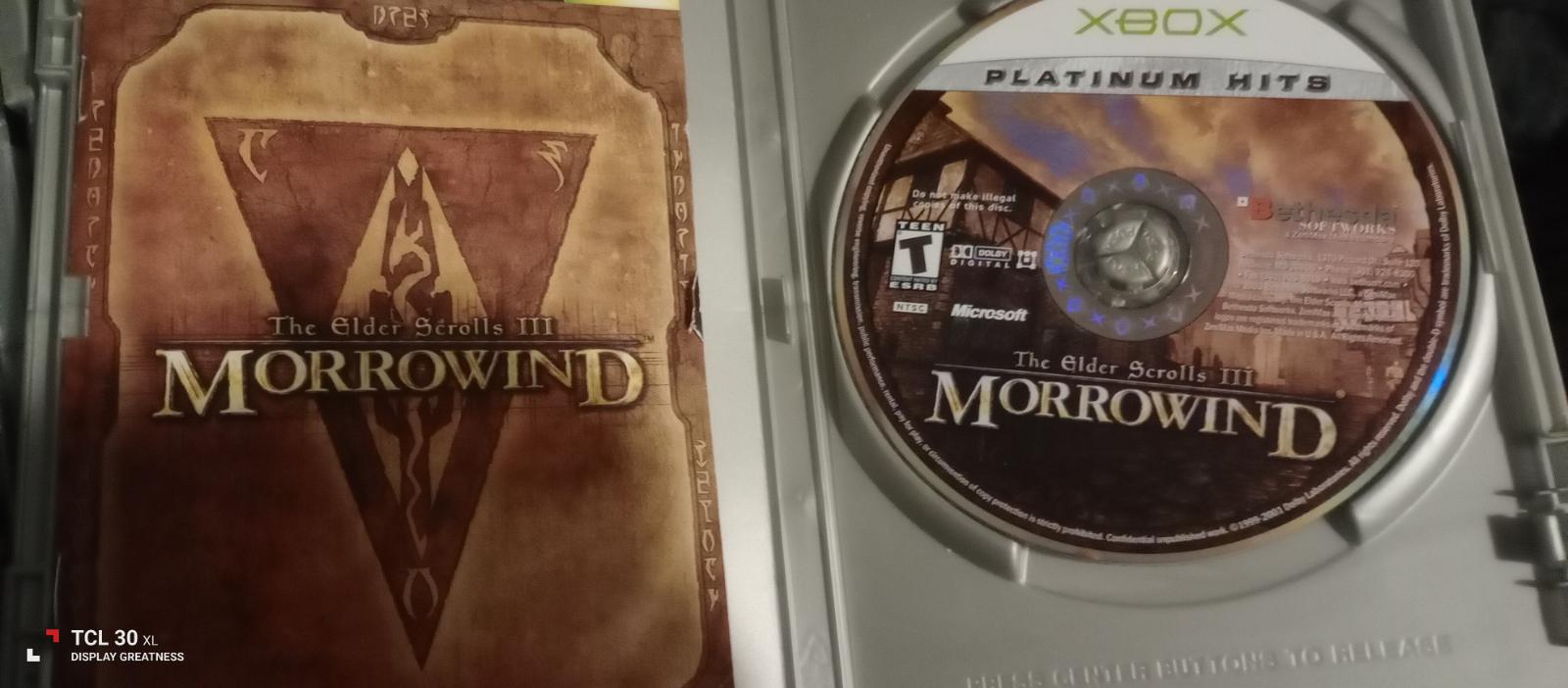 Elder Scrolls III Morrowind Item, Box, and Manual Xbox