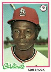 Lou Brock Baseball Cards 1978 Topps Prices