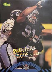 Chester McGlockton [Printer's Proof 1 of 499] #122 Football Cards 1995 Classic Prices