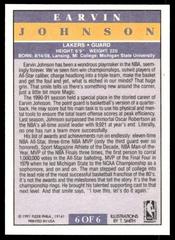 Back Side | Magic Johnson Basketball Cards 1991 Fleer Pro Visions
