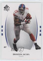 Brandon Jacobs #8 Football Cards 2007 SP Authentic Prices