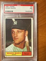 1961 Topps Roger Maris #2, PSA NM 7 Baseball Cards 1961 Topps Prices
